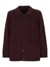 Officina 36 Buttoned Raglan-sleeve Cardigan In Brown
