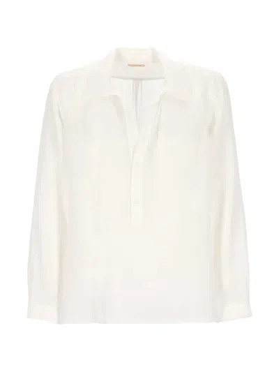 Officina 36 Button-placket Long-sleeve Shirt In White