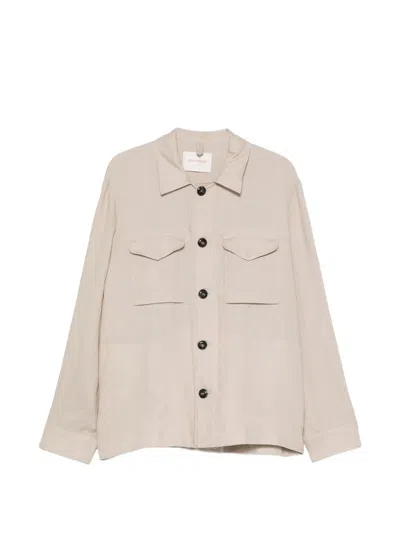 Officina 36 Button-up Pocket-detail Jacket In Neutral