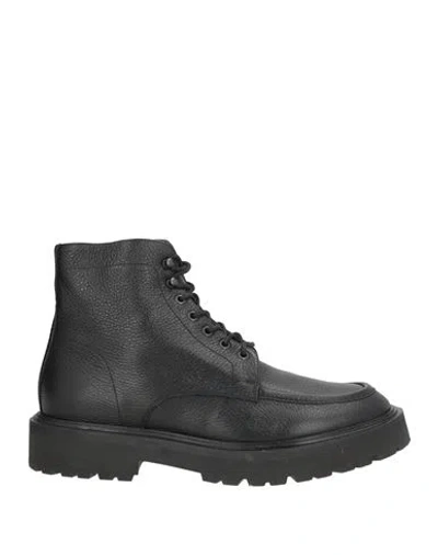 Officina 36 Man Ankle Boots Black Size 8 Leather