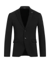 Officina 36 Man Blazer Black Size 34 Viscose, Polyamide, Elastane In Black