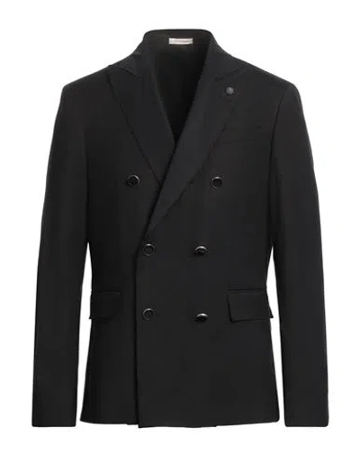 Officina 36 Man Blazer Black Size 40 Polyester, Viscose, Wool, Elastane