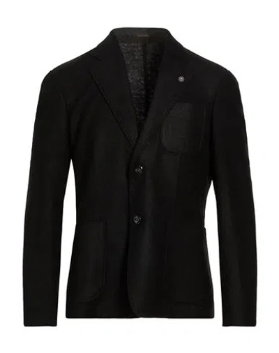 Officina 36 Man Blazer Black Size 42 Acrylic, Polyester, Wool