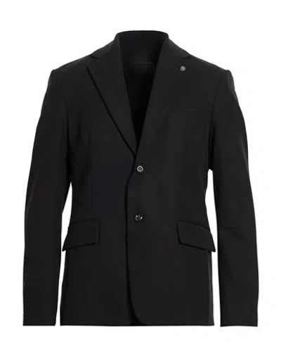 Officina 36 Man Blazer Black Size 46 Nylon, Elastane