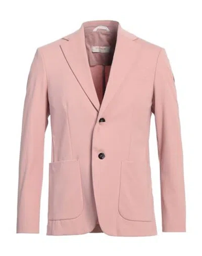 Officina 36 Man Blazer Blush Size 40 Cotton, Polyester, Elastane In Pink