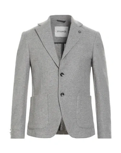 Officina 36 Man Blazer Light Grey Size 36 Polyester, Virgin Wool, Acrylic