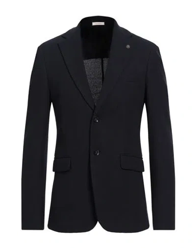 Officina 36 Man Blazer Midnight Blue Size 38 Polyester, Cotton