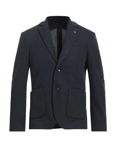 Officina 36 Man Blazer Black Size 44 Polyester, Virgin Wool, Acrylic In Black