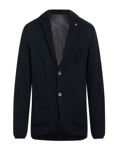 Officina 36 Man Blazer Navy Size Xxl Acrylic, Wool In Black
