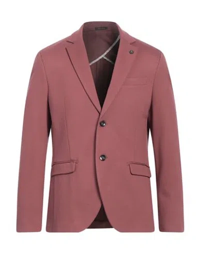 Officina 36 Man Blazer Pastel Pink Size 40 Viscose, Polyamide, Elastane In Gold