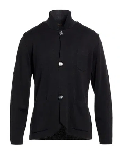 Officina 36 Man Cardigan Black Size Xl Acrylic, Merino Wool