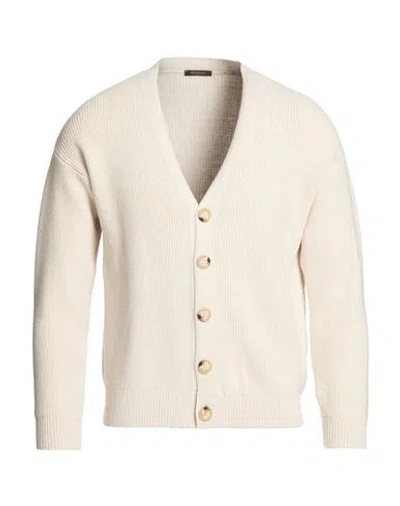 Officina 36 Man Cardigan Cream Size S Viscose, Wool, Polyamide In White