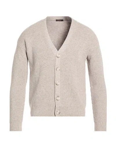 Officina 36 Man Cardigan Light Grey Size S Viscose, Wool, Polyamide In Neutral