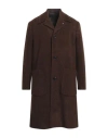 Officina 36 Man Coat Dark Brown Size 40 Acrylic, Polyester, Virgin Wool In Brown