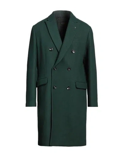 Officina 36 Man Coat Green Size 40 Wool, Polyester, Polyamide