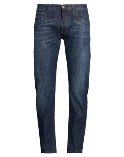 Officina 36 Man Jeans Blue Size 34 Cotton, Elastane