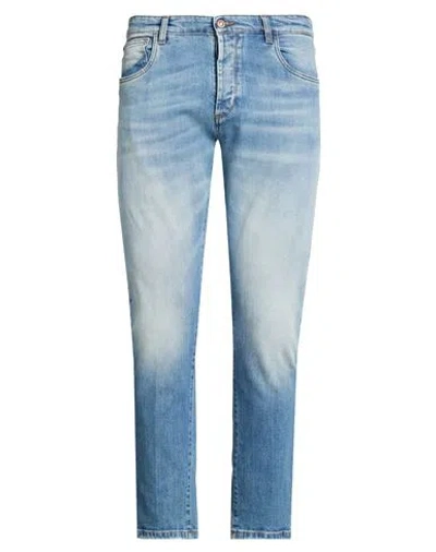 Officina 36 Man Jeans Blue Size 34 Cotton, Elastane