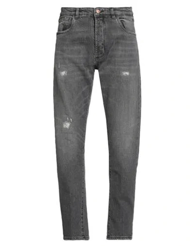 Officina 36 Man Jeans Grey Size 28 Cotton, Elastane In Gray