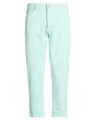 Officina 36 Man Jeans Sky Blue Size 34 Cotton, Elastane