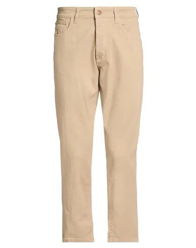 Officina 36 Man Pants Beige Size 28 Cotton, Elastane