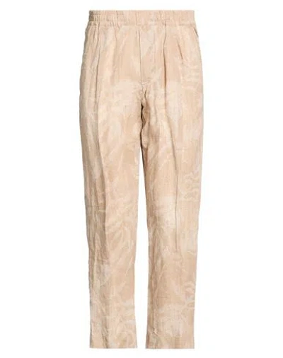 Officina 36 Man Pants Beige Size 30 Linen In Neutral