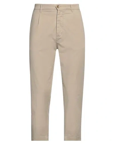 Officina 36 Man Pants Beige Size 34 Cotton, Elastane