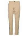 Officina 36 Man Pants Beige Size 34 Linen, Cotton, Lamous