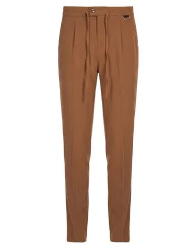 Officina 36 Man Pants Brown Size 30 Polyester, Viscose, Wool, Elastane
