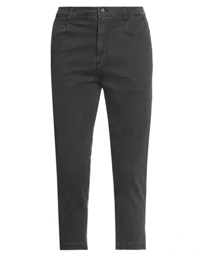Officina 36 Man Pants Charcoal Size 28 Cotton, Elastane In Grey