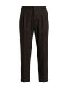 Officina 36 Man Pants Dark Brown Size 30 Wool, Polyester