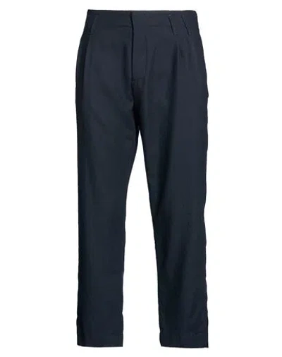 Officina 36 Man Pants Midnight Blue Size 34 Wool, Polyester