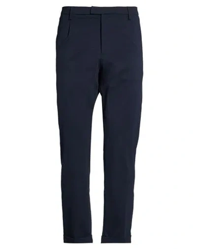 Officina 36 Man Pants Midnight Blue Size 38 Cotton, Polyester, Elastane
