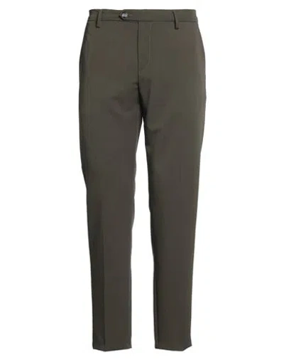 Officina 36 Man Pants Military Green Size 34 Polyester, Viscose, Elastane
