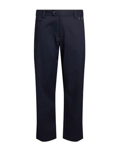 Officina 36 Man Pants Navy Size 32 Cotton, Nylon, Elastane In Blue