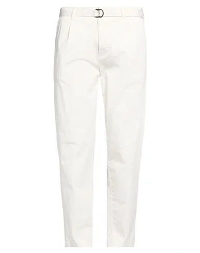 Officina 36 Man Pants White Size 38 Cotton, Elastane