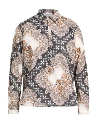 Officina 36 Man Shirt Black Size M Cotton In Multi