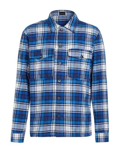 Officina 36 Man Shirt Bright Blue Size S Cotton In Multi