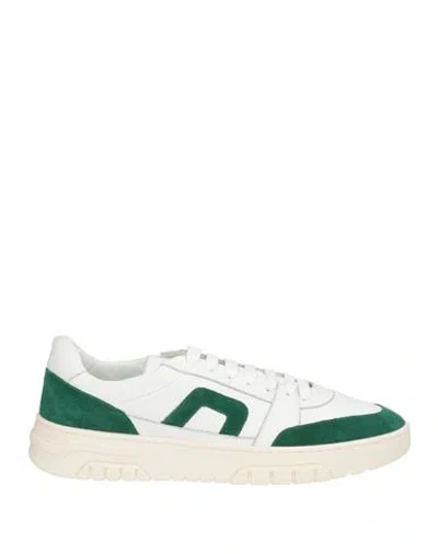 Officina 36 Man Sneakers White Size 7 Leather