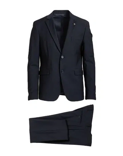 Officina 36 Man Suit Midnight Blue Size 36 Polyester, Wool, Lyocell
