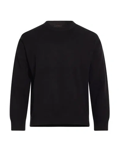 Officina 36 Man Sweater Black Size S Viscose, Wool, Polyamide In Brown