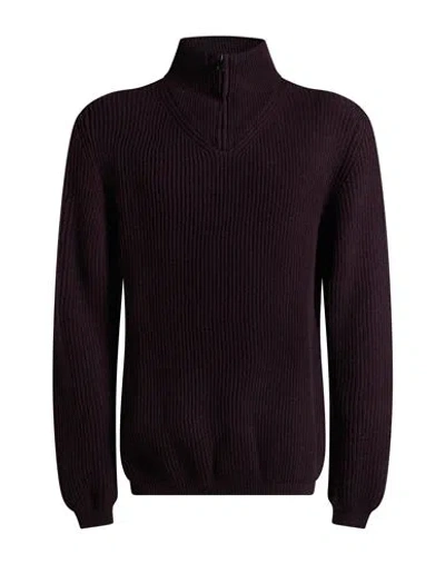 Officina 36 Man Sweater Black Size Xl Acrylic, Wool In Brown