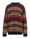 Officina 36 Man Sweater Black Size L Acrylic, Wool, Viscose, Alpaca Wool In Black