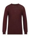 Officina 36 Man Sweater Burgundy Size S Merino Wool, Acrylic In Red