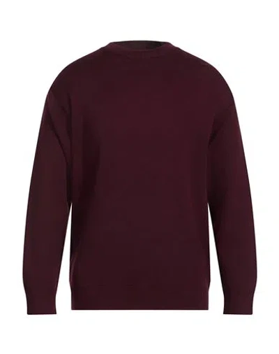 Officina 36 Man Sweater Burgundy Size S Viscose, Wool, Polyamide In Red