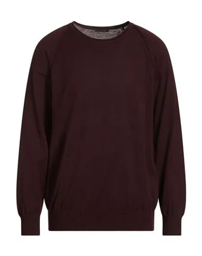 Officina 36 Man Sweater Burgundy Size Xl Acrylic, Wool In Brown