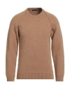 Officina 36 Man Sweater Camel Size S Acrylic, Wool In Neutral