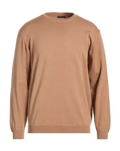 Officina 36 Man Sweater Camel Size Xxl Viscose, Wool, Polyamide In Multi