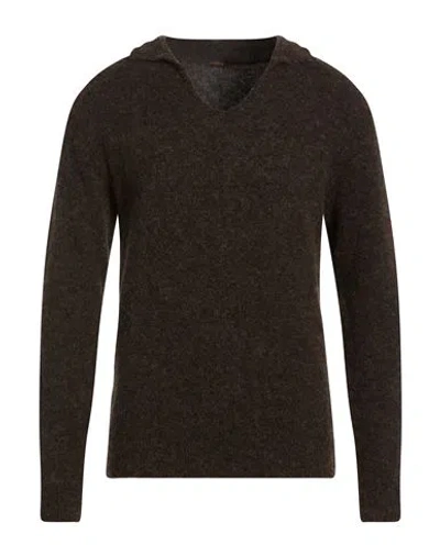 Officina 36 Man Sweater Dark Brown Size Xl Polyamide, Alpaca Wool, Virgin Wool, Elastane In Green