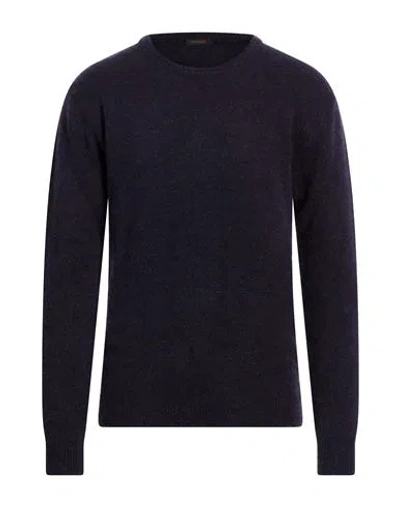 Officina 36 Man Sweater Dark Purple Size Xl Polyamide, Alpaca Wool, Virgin Wool, Elastane In Blue