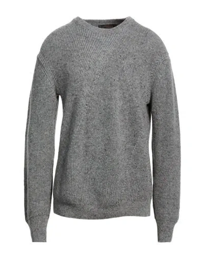 Officina 36 Man Sweater Grey Size L Acrylic, Nylon, Wool, Cotton In Gray